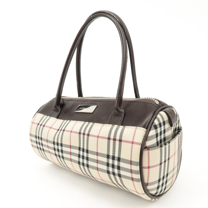 Burberry Leather Canvas Hand Bag