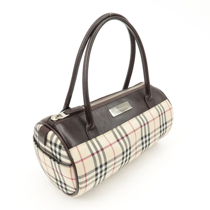 Burberry Leather Canvas Hand Bag