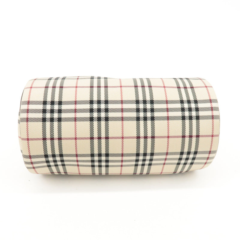Burberry Leather Canvas Hand Bag