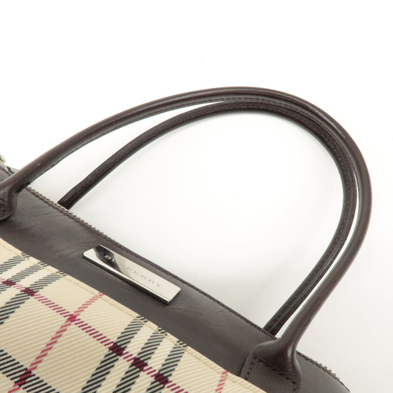Burberry Leather Canvas Hand Bag