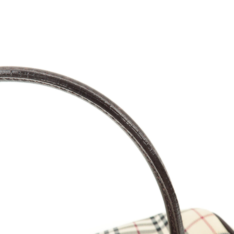 Burberry Leather Canvas Hand Bag