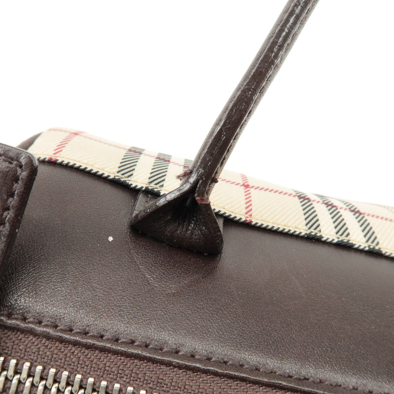 Burberry Leather Canvas Hand Bag