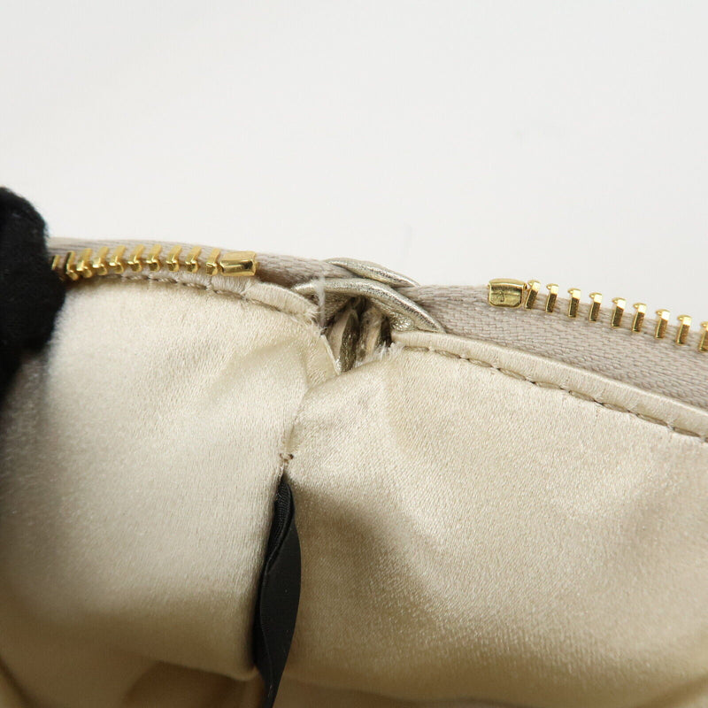 Miu Matelasse Leather Pouch Silk
