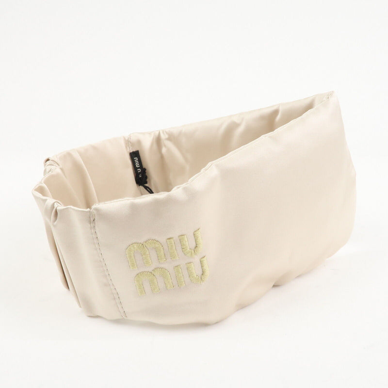 Miu Matelasse Leather Pouch Silk