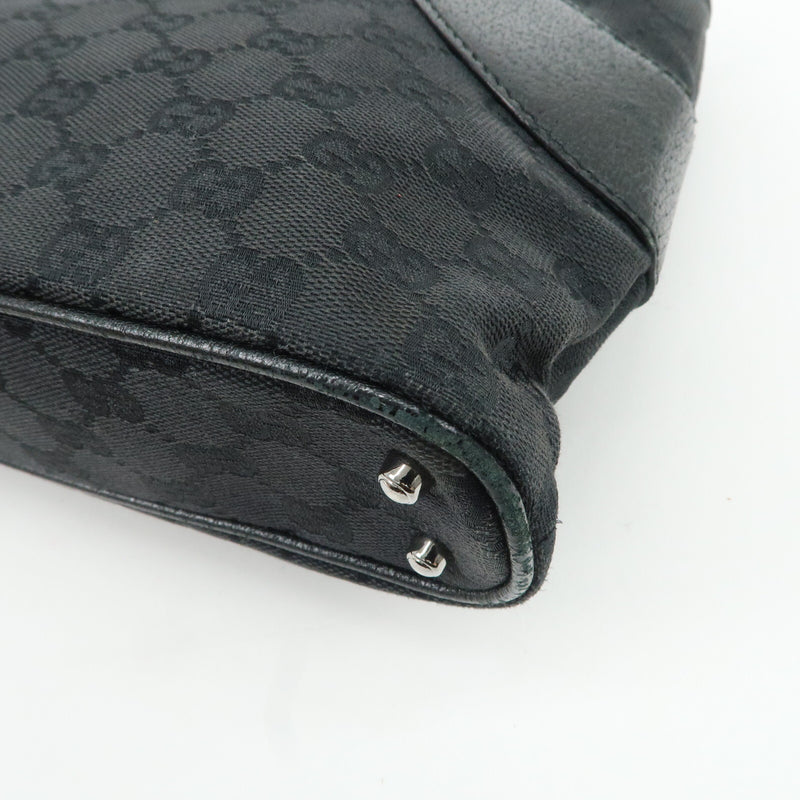 Gucci Gg Canvas Leather Tote Bag