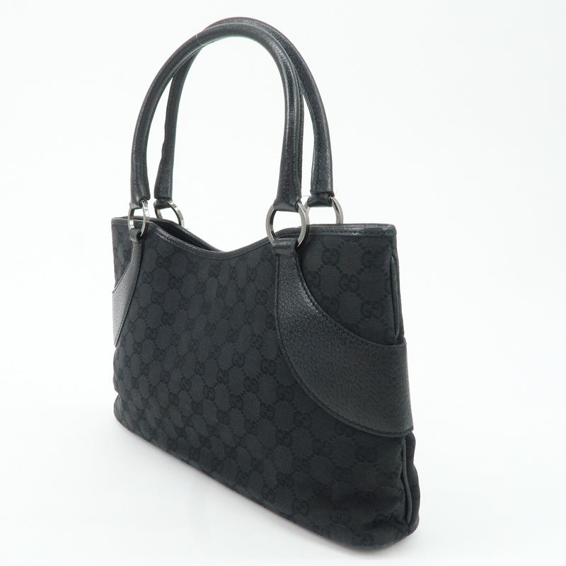 Gucci Gg Canvas Leather Tote Bag