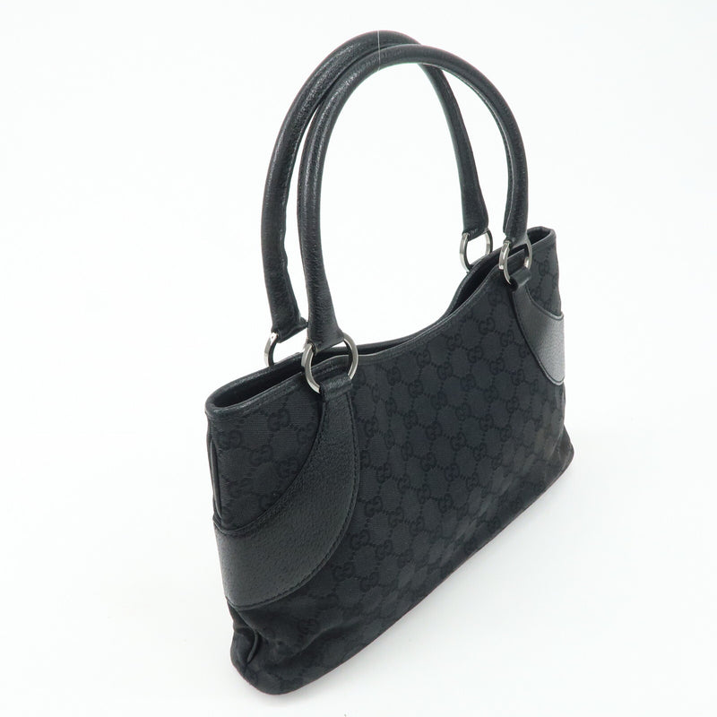 Gucci Gg Canvas Leather Tote Bag