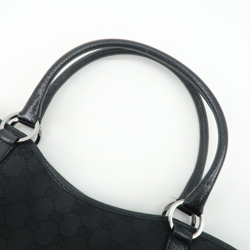 Gucci Gg Canvas Leather Tote Bag