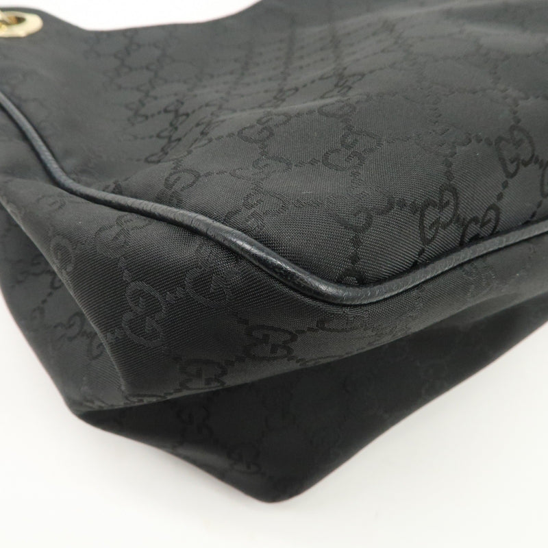 Gucci Gg Nylon Leather Shoulder Bag