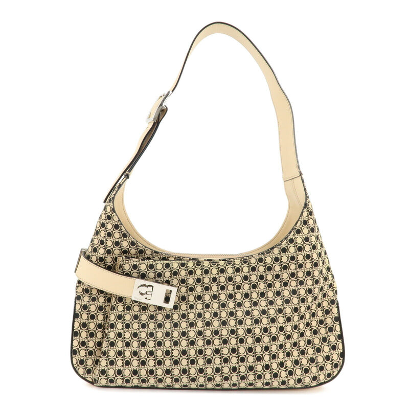 Ferragamo Gancini Canvas Leather
