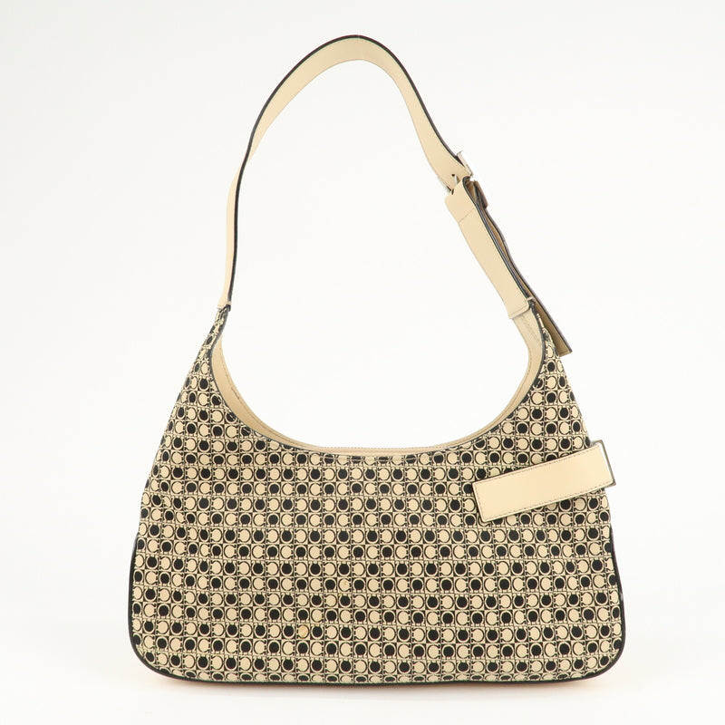 Ferragamo Gancini Canvas Leather