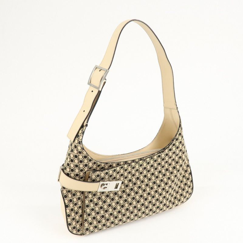 Ferragamo Gancini Canvas Leather