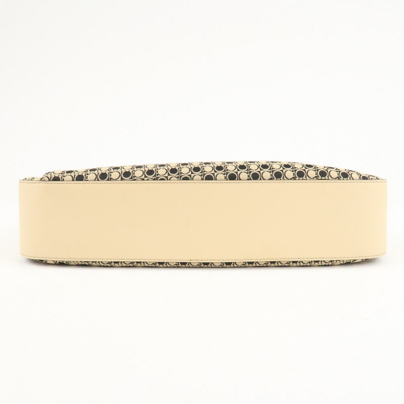 Ferragamo Gancini Canvas Leather