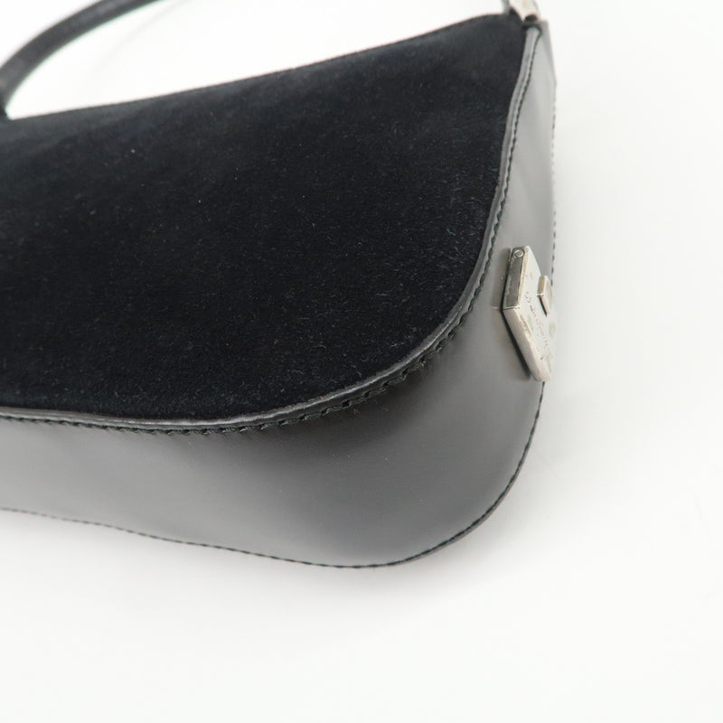 Ferragamo Logo Leather Suede