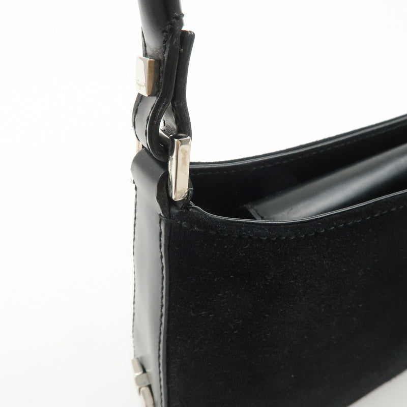 Ferragamo Logo Leather Suede