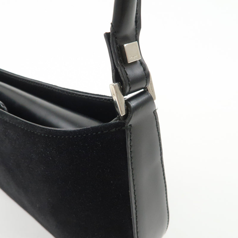 Ferragamo Logo Leather Suede