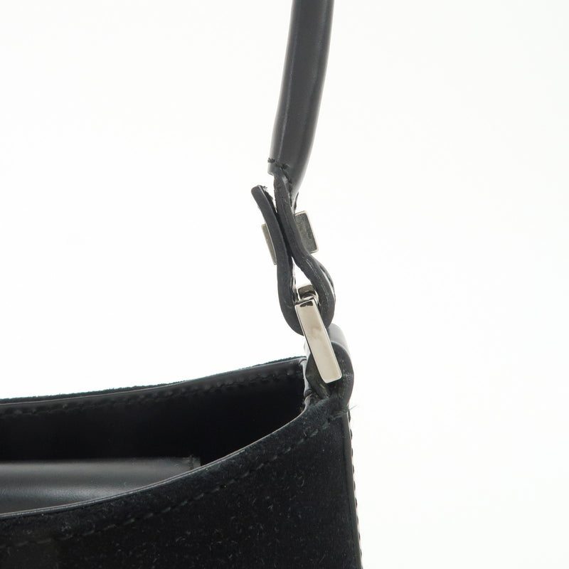 Ferragamo Logo Leather Suede