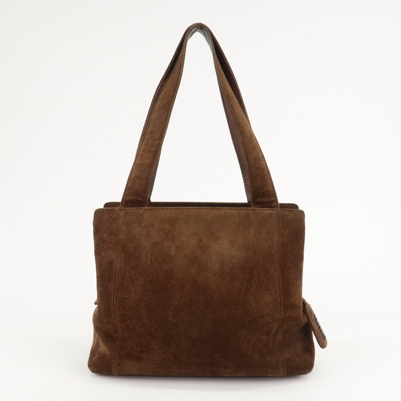 Chanel Suede Tote Bag Shoulder Hand