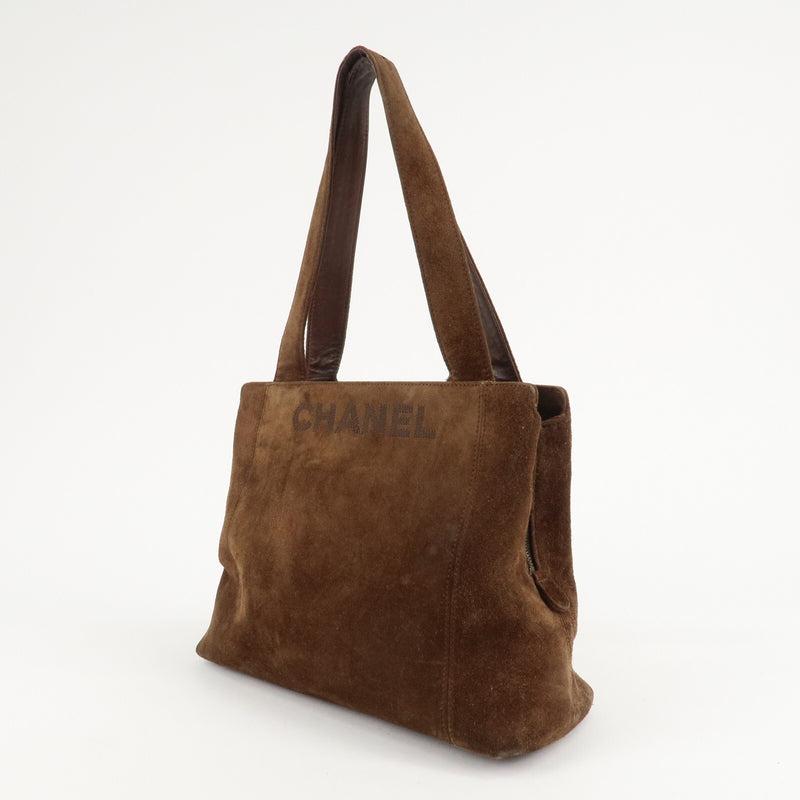 Chanel Suede Tote Bag Shoulder Hand
