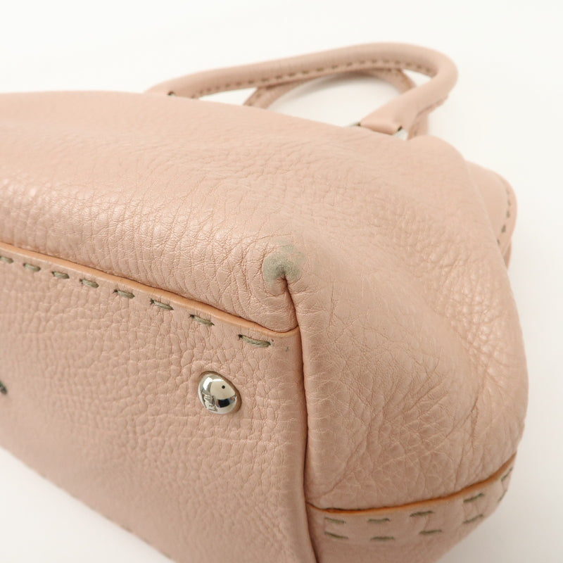 Fendi Selleria Leather Boston Bag