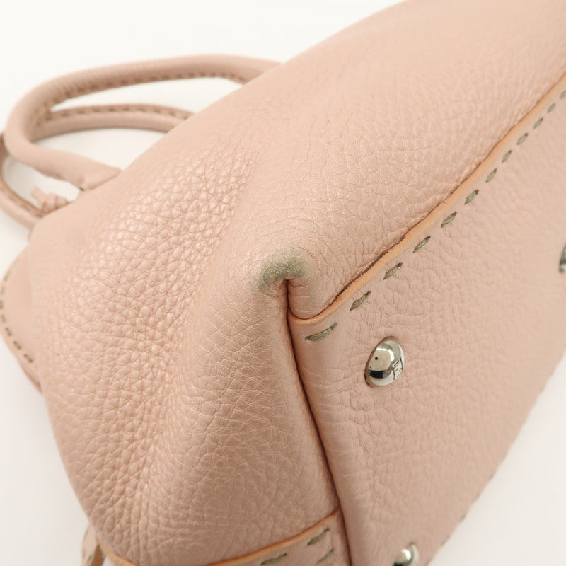 Fendi Selleria Leather Boston Bag