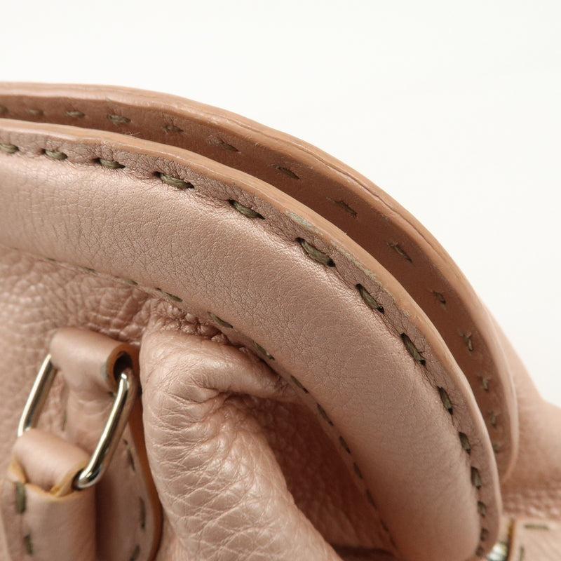 Fendi Selleria Leather Boston Bag