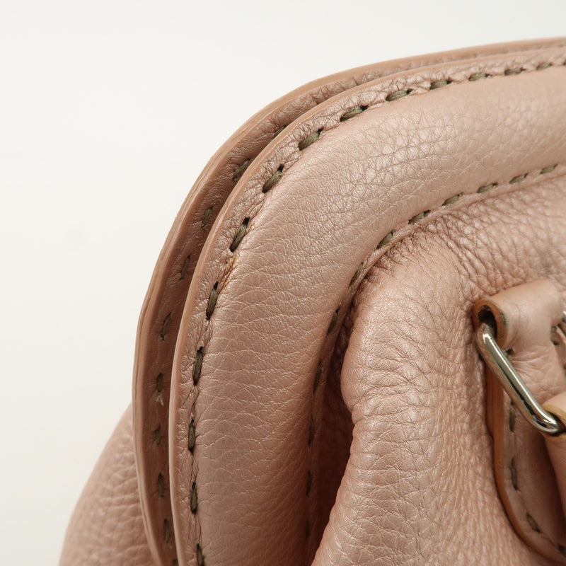 Fendi Selleria Leather Boston Bag