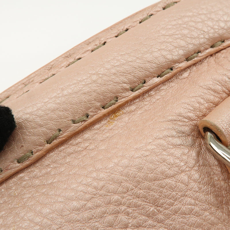 Fendi Selleria Leather Boston Bag