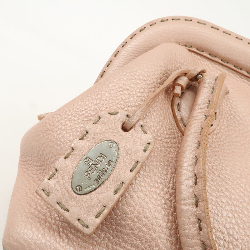 Fendi Selleria Leather Boston Bag
