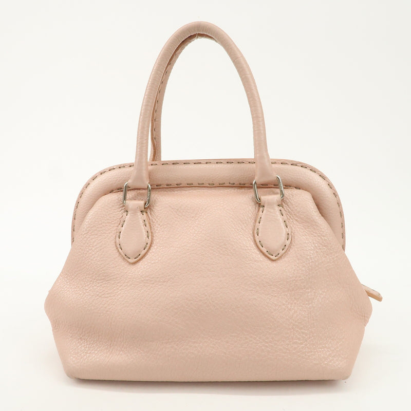 Fendi Selleria Leather Boston Bag