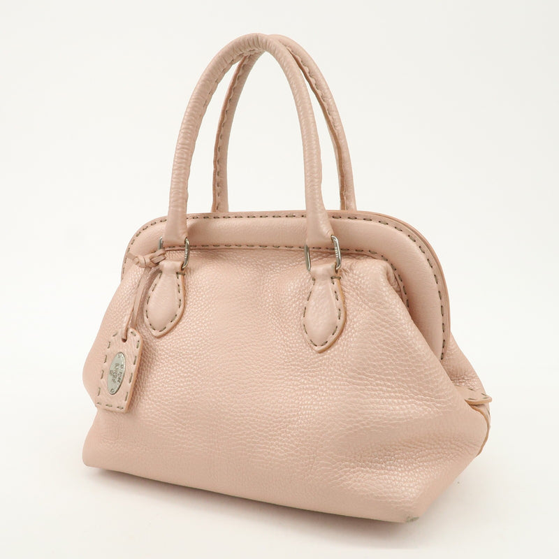 Fendi Selleria Leather Boston Bag
