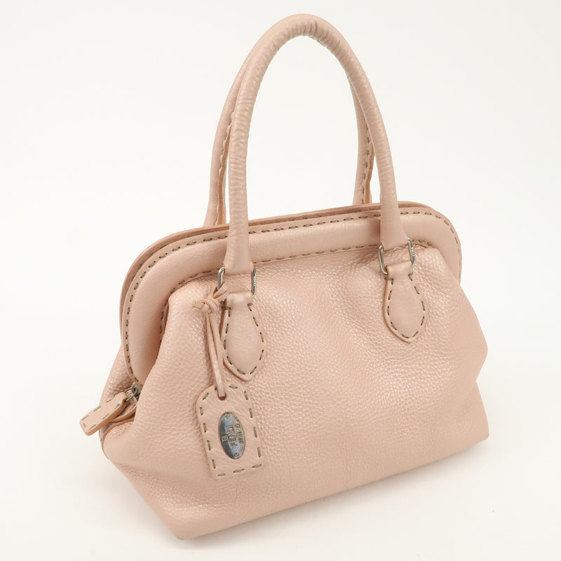 Fendi Selleria Leather Boston Bag