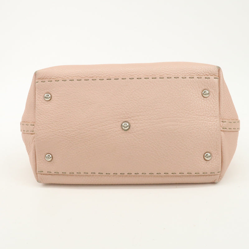 Fendi Selleria Leather Boston Bag