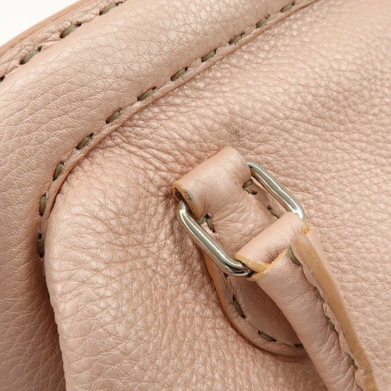 Fendi Selleria Leather Boston Bag