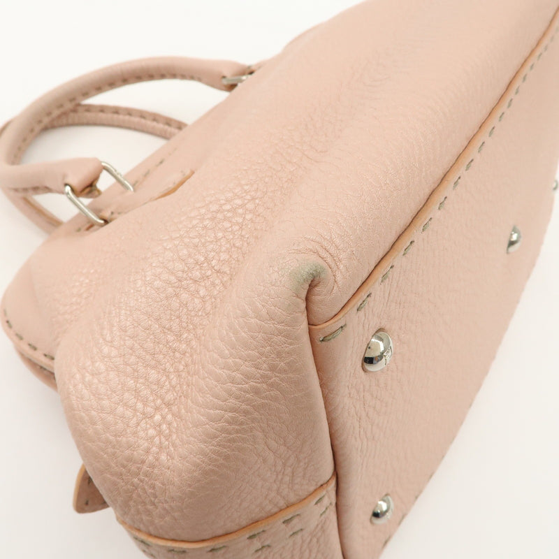 Fendi Selleria Leather Boston Bag