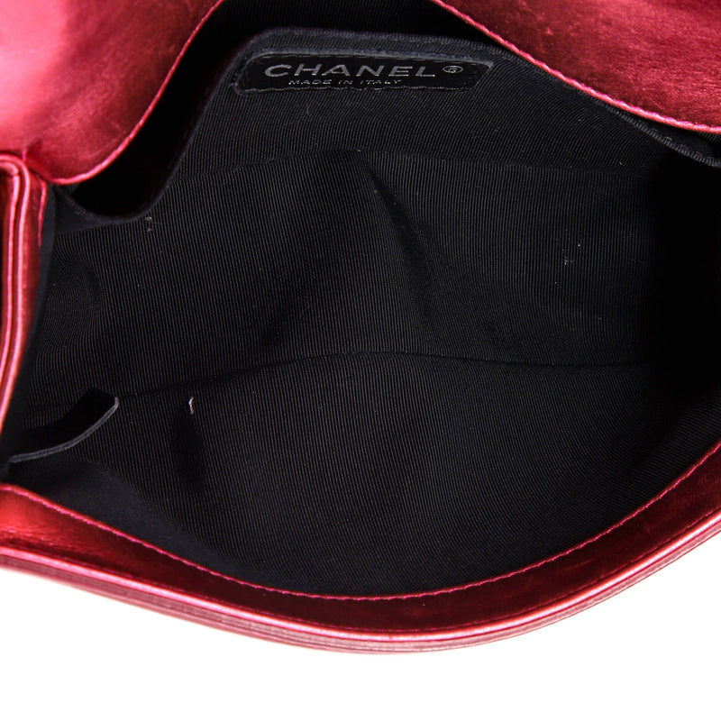 Chanel Boy Flap Bag Quilted Patent Small