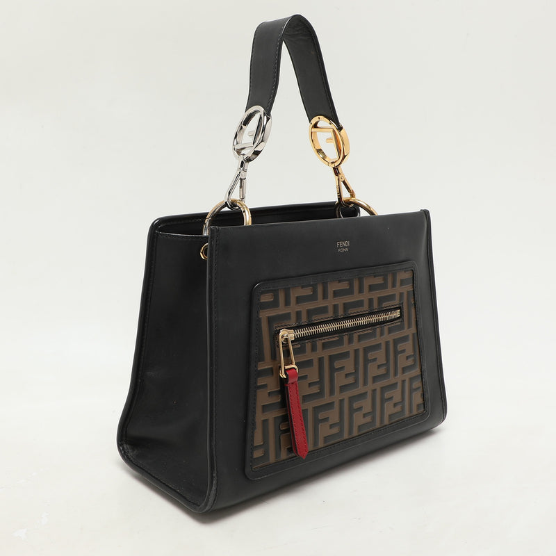 Fendi Black/Brown Zucca Leather Small