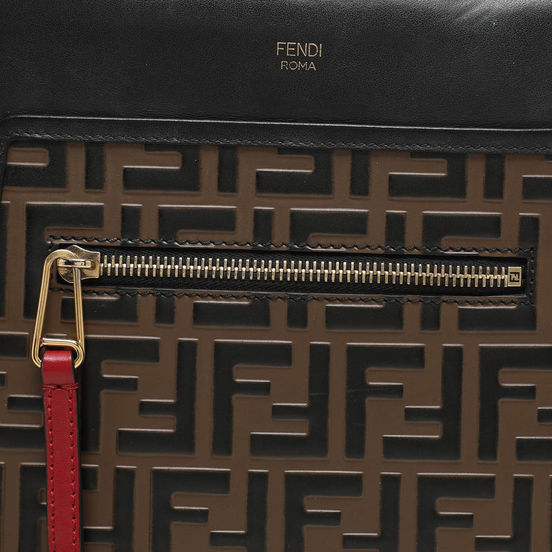 Fendi Black/Brown Zucca Leather Small