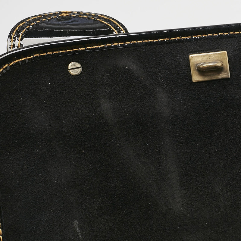Fendi Black Patent Leather B Shoulder