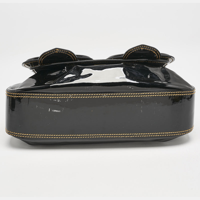 Fendi Black Patent Leather B Shoulder