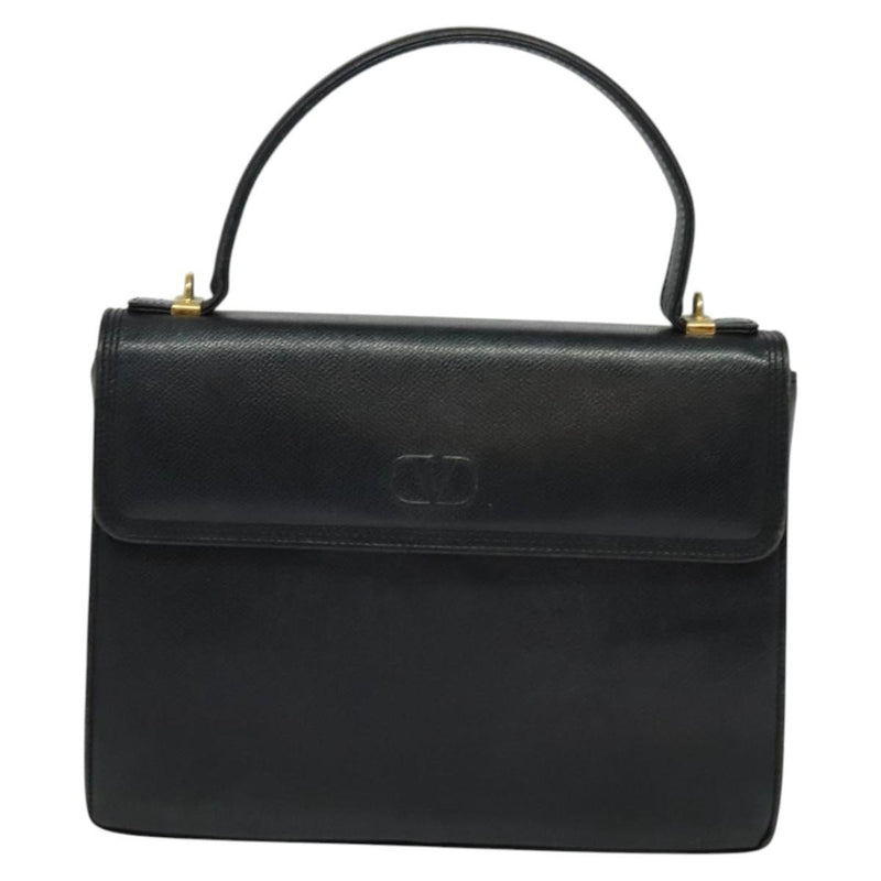 Valentino Hand Bag Leather 2Way Black