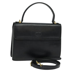 Valentino Hand Bag Leather 2Way Black