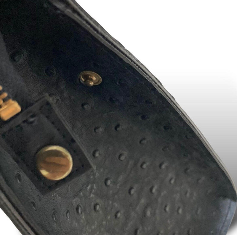 Valentino Garcia Ostrich Embossed