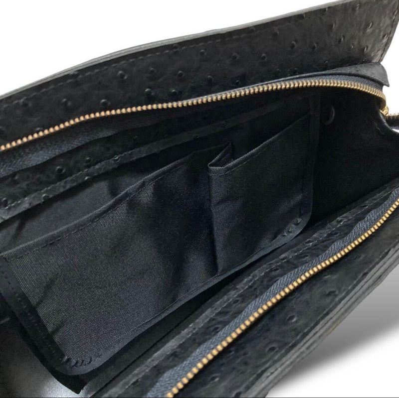 Valentino Garcia Ostrich Embossed