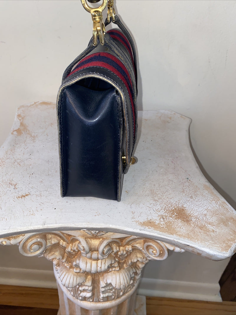 Rare Gucci Bamboo Web Lunch Box Handbag
