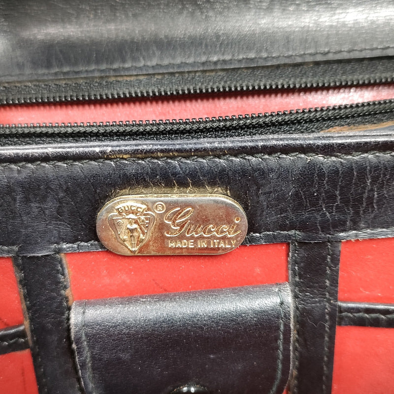 Vintage Gucci Hand Bag Black Leather