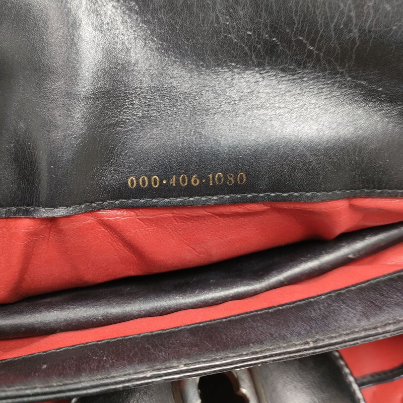 Vintage Gucci Hand Bag Black Leather