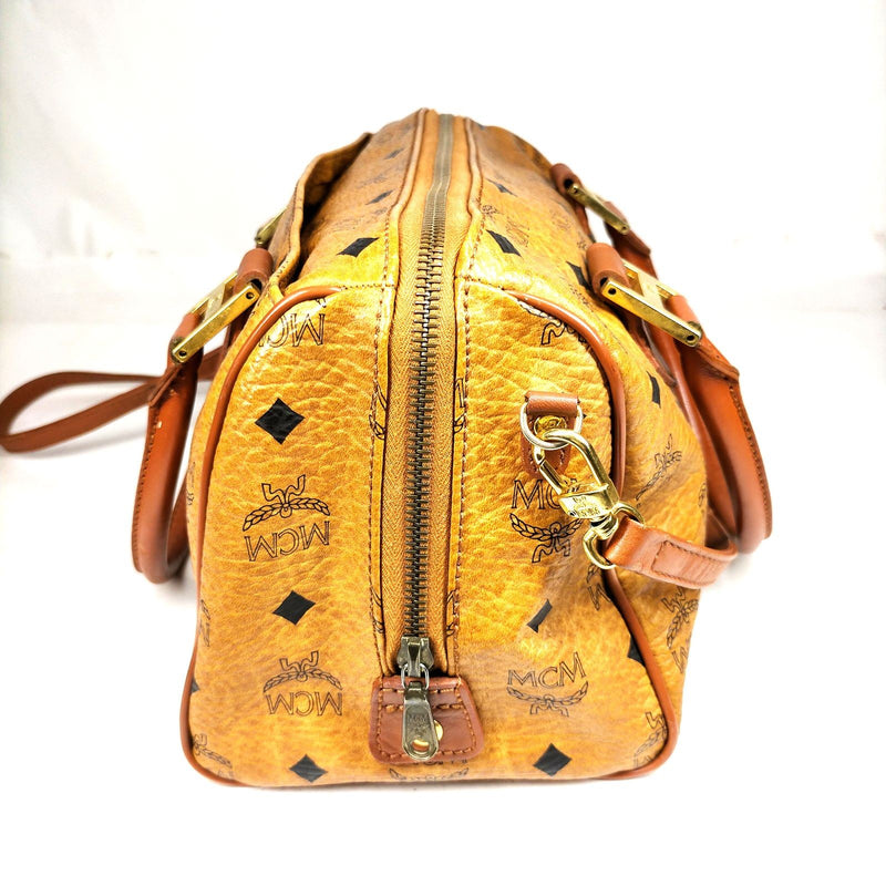 Mcm Hand Bag Brown Pvc