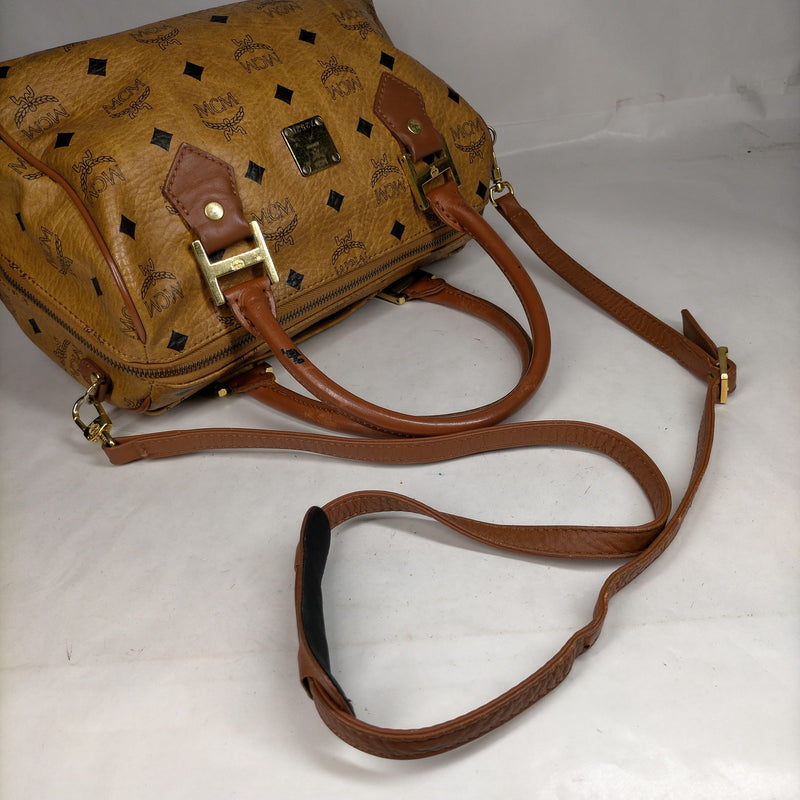Mcm Hand Bag Brown Pvc