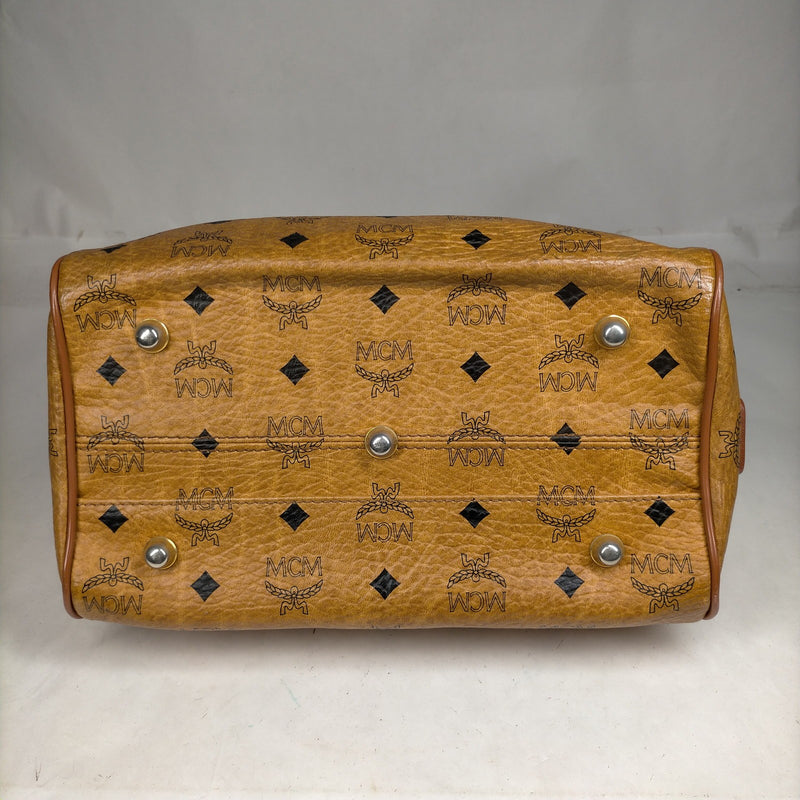 Mcm Hand Bag Brown Pvc